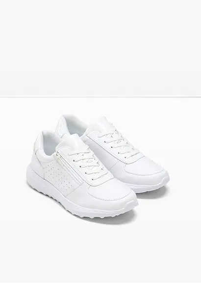 bonprix Komfortabler Sneaker in schönem Design - weiß - Damen 2025