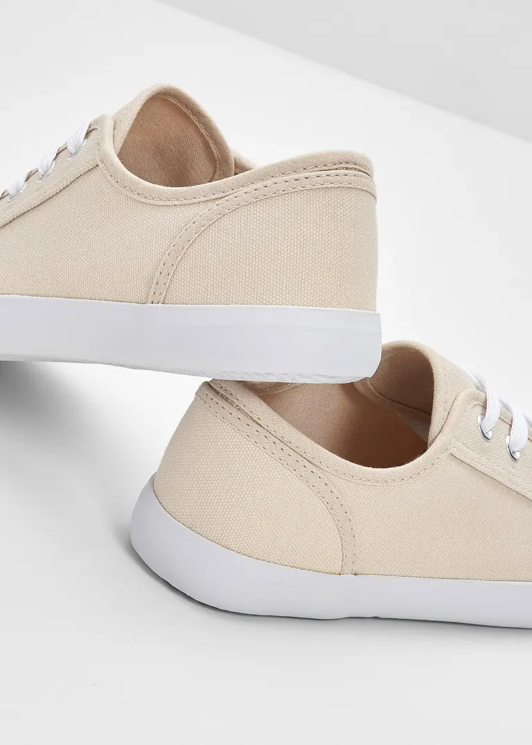 bonprix Zeitloser Sneaker aus Canvas - beige - Damen Auslauf