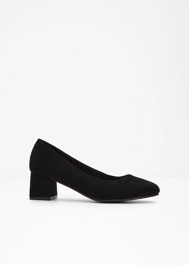 bonprix Zeitloser Komfort Pumps mit gepolsterter Innensohle - schwarz