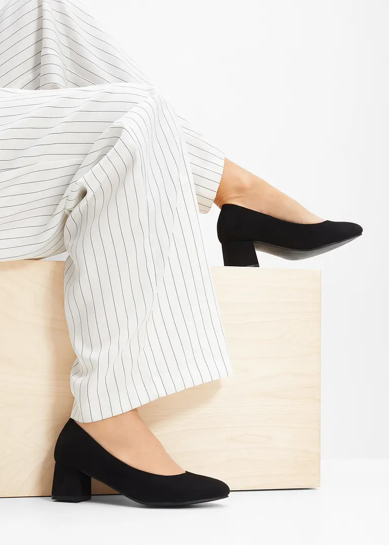 bonprix Zeitloser Komfort Pumps mit gepolsterter Innensohle - schwarz Angebote