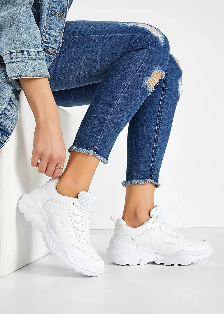 bonprix Modischer Chunky Sneaker - weiß - Damen Günstiger Verkauf