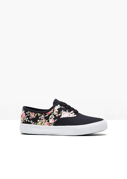 bonprix Lässiger Sneaker im sportlichen Design - schwarz