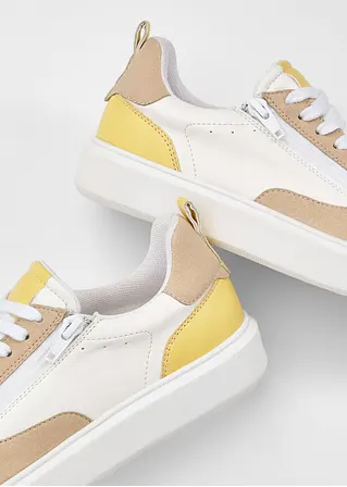bonprix Bequemer Komfort Sneaker mit Reißverschluss - weiß Fabrikpreis