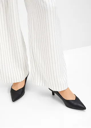 bonprix Modische Pumps in Leder-Optik - schwarz - Damen Günstig kaufen