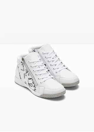 bonprix Winterlicher High top Sneaker mit auffälligen Details - weiß Exklusivangebot