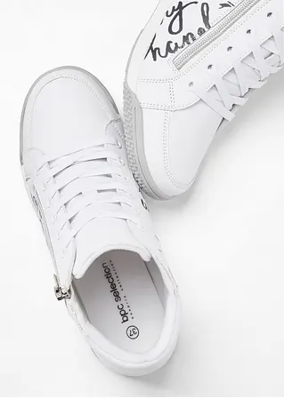 bonprix Winterlicher High top Sneaker mit auffälligen Details - weiß Exklusivangebot