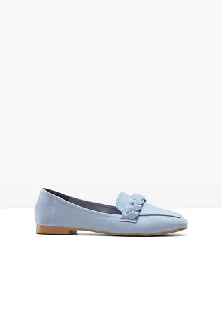 bonprix Elegante Slipper mit Flechtdetail - blau - Damen