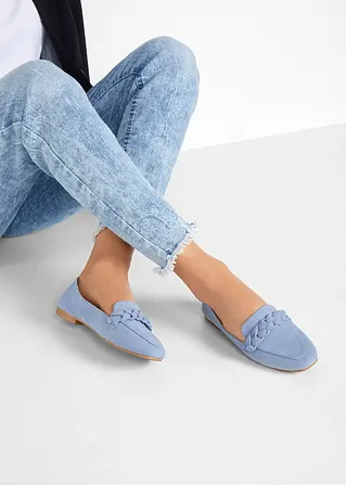 bonprix Elegante Slipper mit Flechtdetail - blau - Damen Cyber Monday