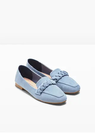 bonprix Elegante Slipper mit Flechtdetail - blau - Damen Cyber Monday