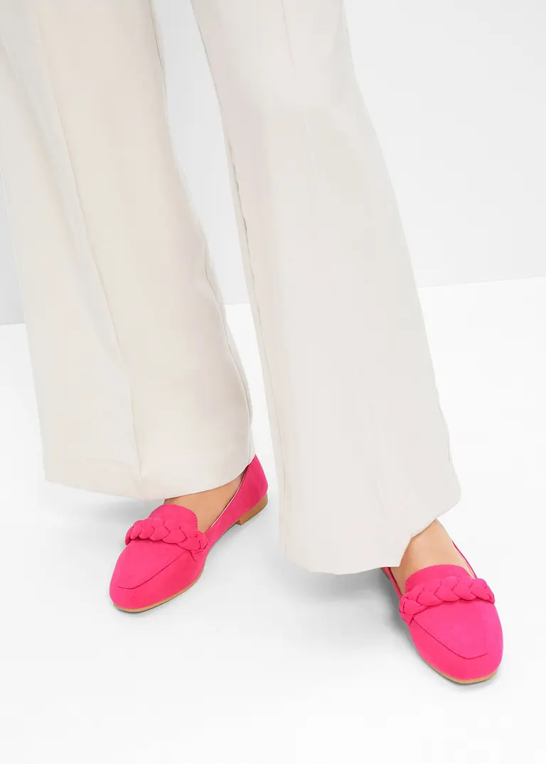 bonprix Elegante Slipper mit Flechtdetail - pink - Damen Weihnachtsangebot
