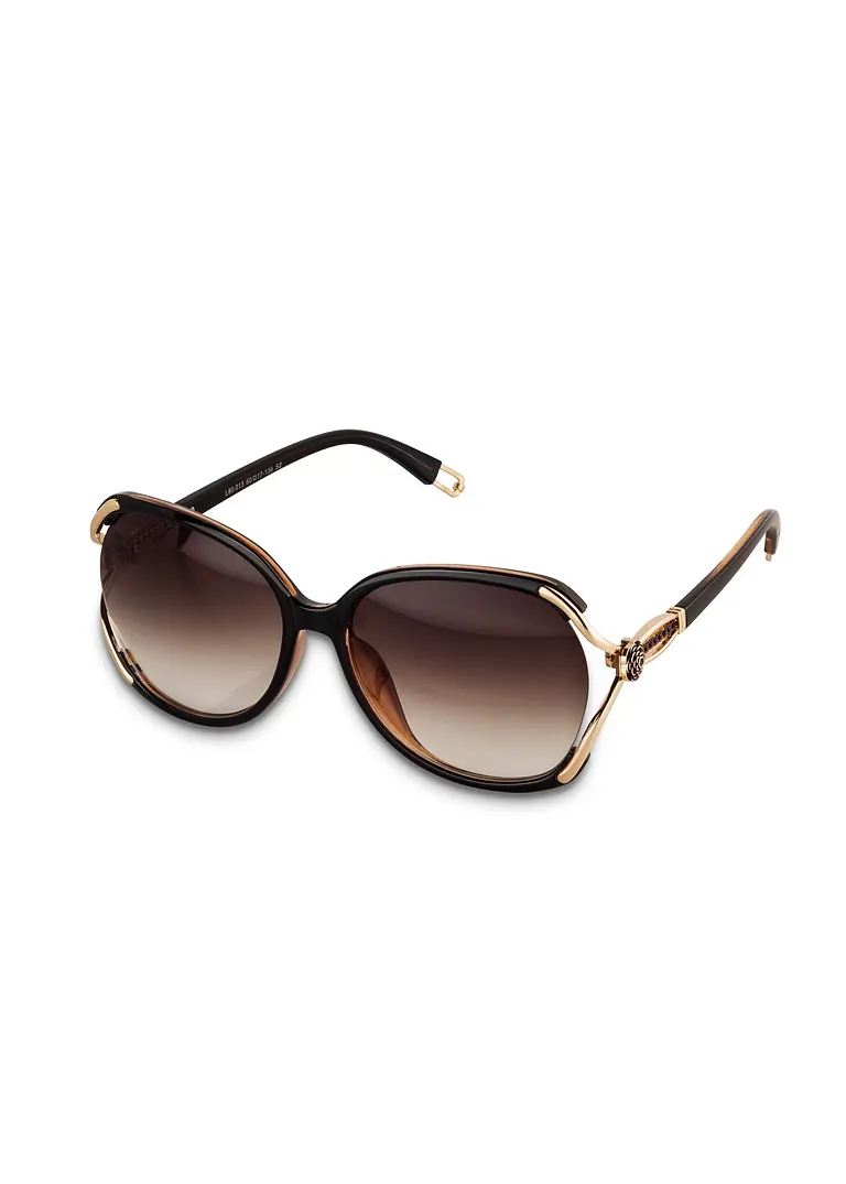 bonprix Modische Sonnenbrille mit besonderen Details - braun Valentinstagsangebot