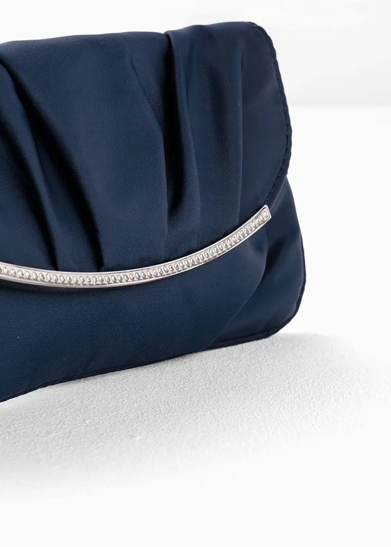 bonprix Festlich und charmant: Clutch mit Raffung - blau Blitzangebot