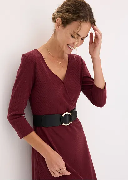 bonprix Eleganter Stretchgürtel aus Lederimitat - schwarz Große Rabatte
