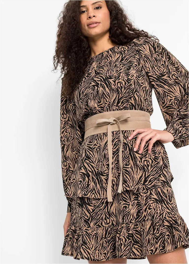 bonprix Schöner Bindegürtel aus Veloursleder - beige - Damen VIP-Rabatte