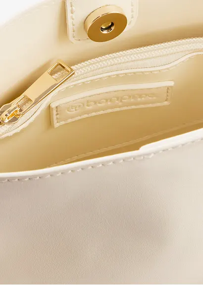 bonprix Trendige Umhängetasche in Lederoptik - beige - Damen Letzte 2 Tage