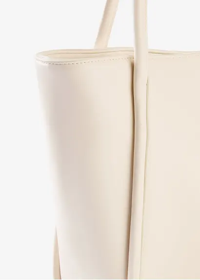 bonprix Modischer Shopper in Lederoptik - beige - Damen Bis zu 65% Rabatt
