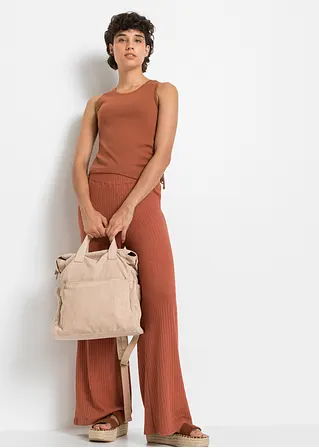 bonprix Weicher Rucksack in Cordoptik - beige - Damen Discount Store für neue Produkte