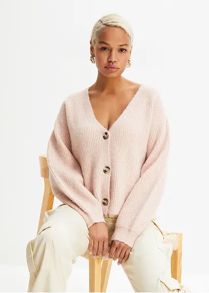bonprix Verkürzte Strickjacke - rosa - Damen Im Verkauf