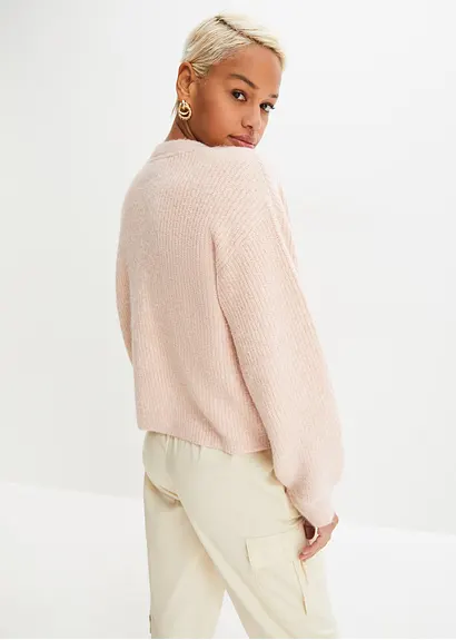 bonprix Verkürzte Strickjacke - rosa - Damen Im Verkauf