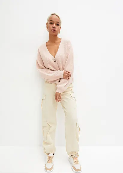 bonprix Verkürzte Strickjacke - rosa - Damen Im Verkauf