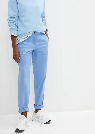 bonprix Chinohose aus Baumwolltwill - blau - Damen 2025