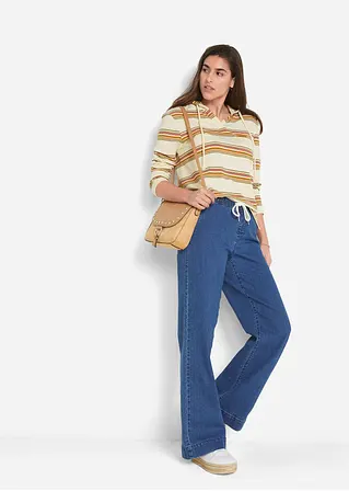 bonprix Weite Schlupfjeans mit Stretch und einem Bindegürtel Online