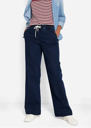bonprix Weite Schlupfjeans mit Stretch und einem Bindegürtel Outlet