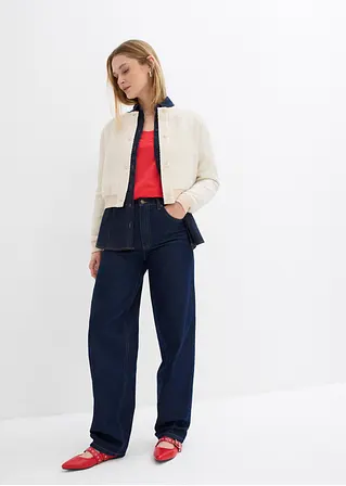 bonprix Langarm-Shirt mit modischem Ausschnitt - rot - Damen Rabatt