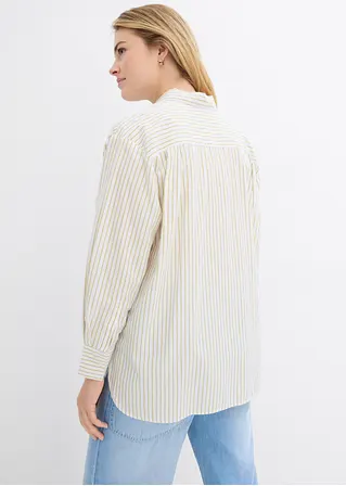 bonprix Oversized Bluse aus einem Bio-Baumwollstoff mit Webstruktur Begrenztes Angebot