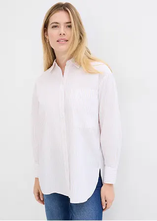 bonprix Oversized Bluse aus einem Bio-Baumwollstoff mit Webstruktur Online Shopping