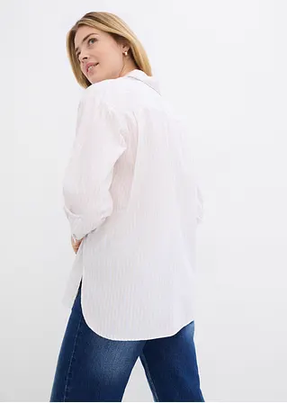 bonprix Oversized Bluse aus einem Bio-Baumwollstoff mit Webstruktur Online Shopping
