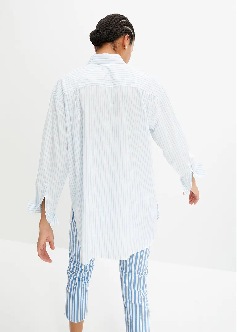 bonprix Oversized Bluse aus einem Bio-Baumwollstoff mit Webstruktur Exklusivangebot