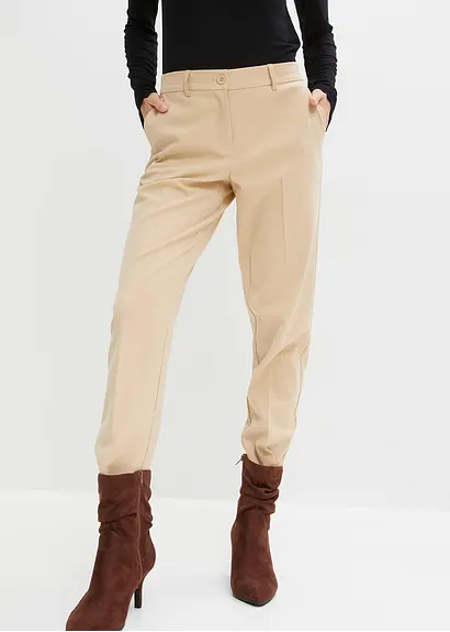 bonprix Elegante Hose mit Bügelfalte - beige - Damen Cyber Monday