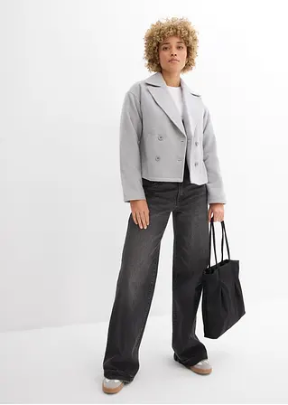 bonprix Modische Cabanjacke aus Wollimitat mit einer abnehmbaren Kapuze Jubiläumsangebot