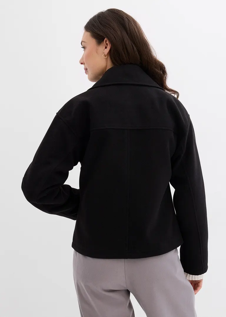 bonprix Modische Cabanjacke aus Wollimitat mit einer abnehmbaren Kapuze Lagerräumung