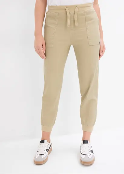bonprix Twillhose mit Bequembund und aufgesetzten Taschen hinten - grün Blitzangebot