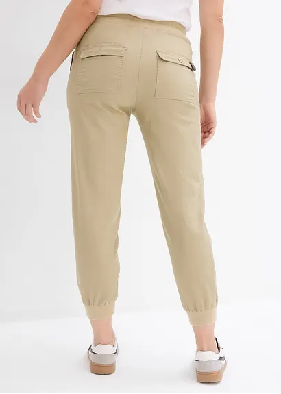 bonprix Twillhose mit Bequembund und aufgesetzten Taschen hinten - grün Blitzangebot