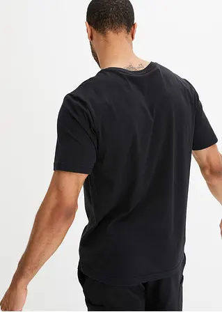 bonprix trendiges T-Shirt mit modernem Gitarren-Motiv vorne - schwarz Letzter Tag