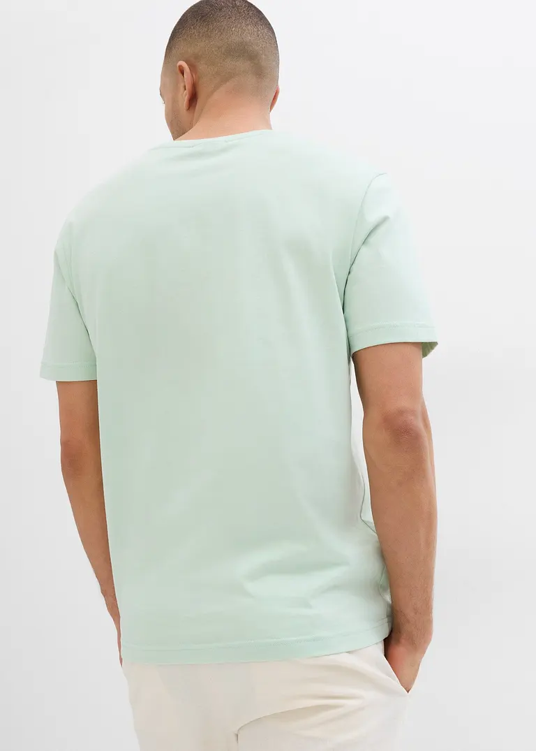 bonprix modernes T-Shirt mit Druck-Motiv vorne im Doppelpack Zeitbegrenzte Promotion
