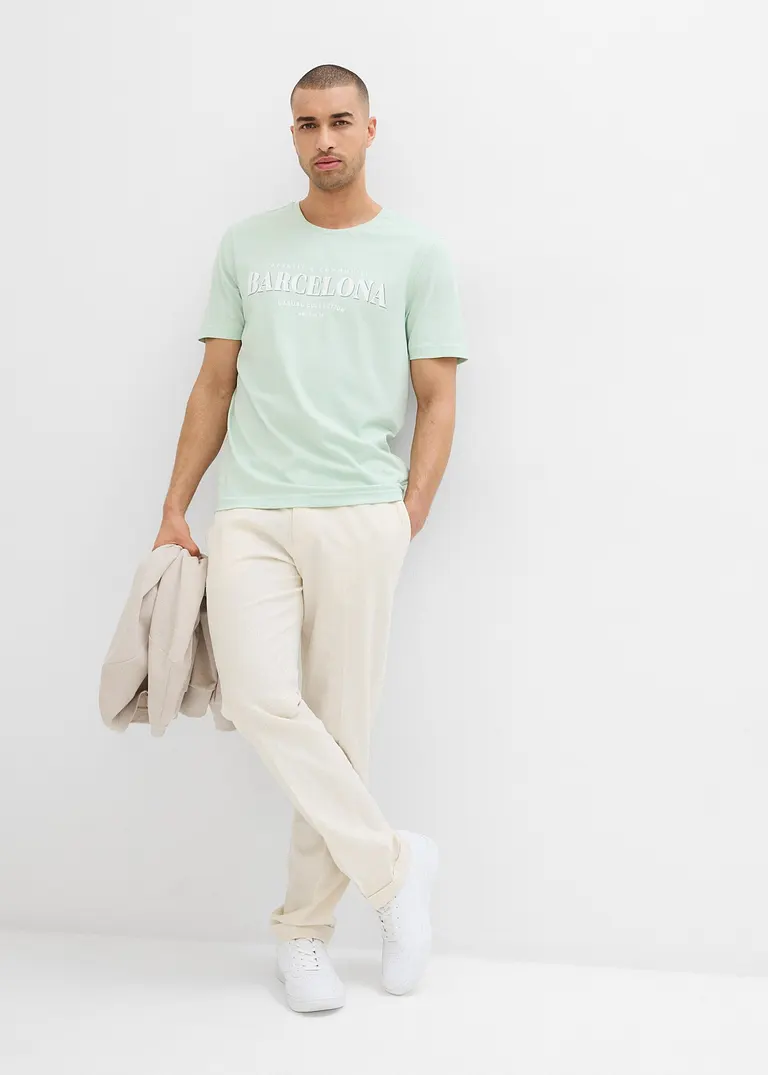 bonprix modernes T-Shirt mit Druck-Motiv vorne im Doppelpack Zeitbegrenzte Promotion