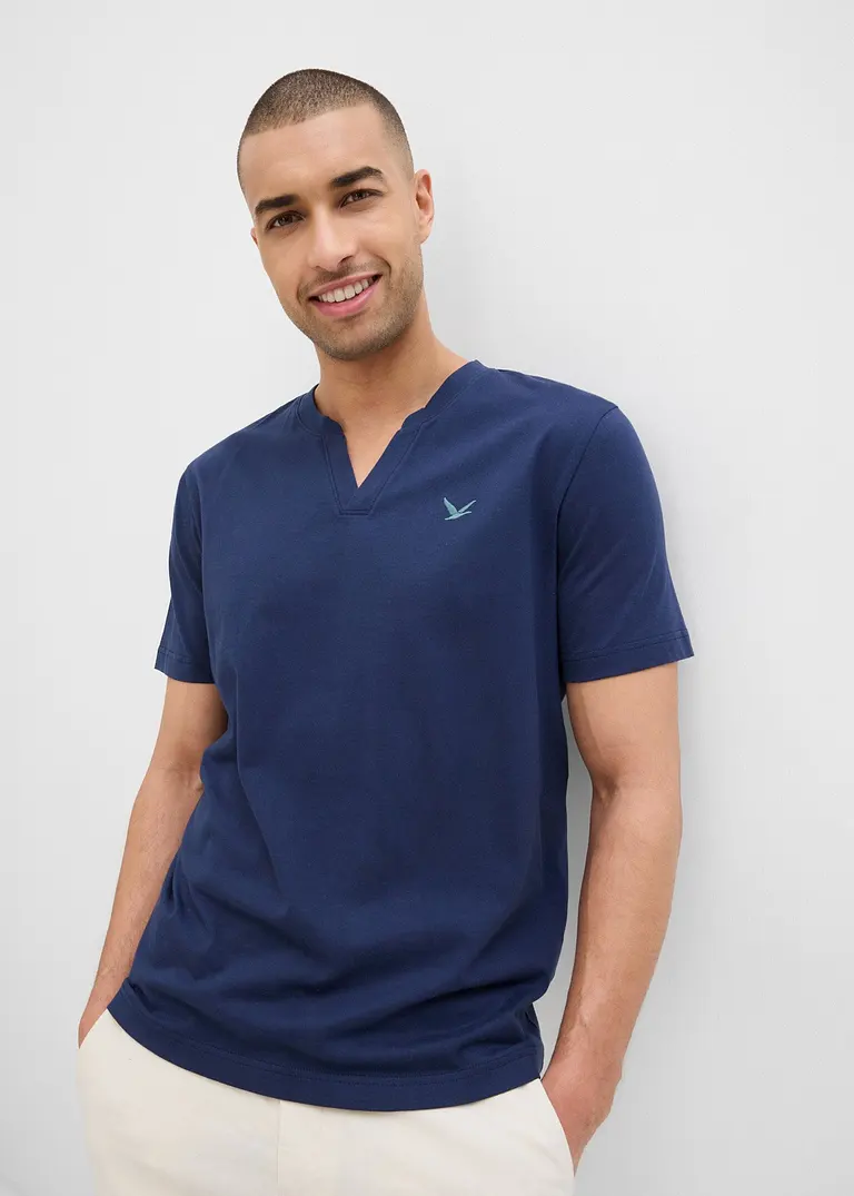 bonprix modernes T-Shirt mit V-Ausschnitt im Doppelpack Nur für heute