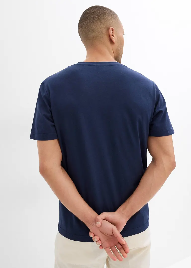 bonprix modernes T-Shirt mit V-Ausschnitt im Doppelpack Nur für heute