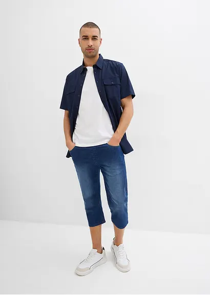 bonprix Bequeme Schlupfjeans in 3/4 Länge aus sommerlich leichtem Denim 50% Rabatt mit kostenlosem Versand