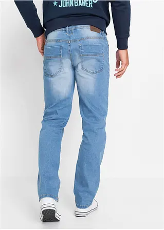 bonprix Regular Fit Stretch-Jeans Straight 2er-Pack mit kerniger Waschung Fabrikladen