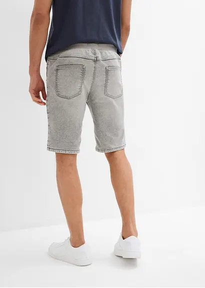 bonprix Kernige Bermuda aus bequemen Sweat-Denim - grau zollfrei