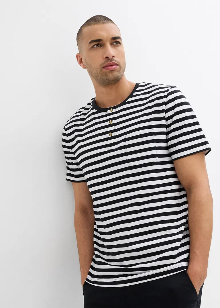 bonprix modernes Henleyshirt m günstigen Doppelpack - Herren Rabatte dieses Monats