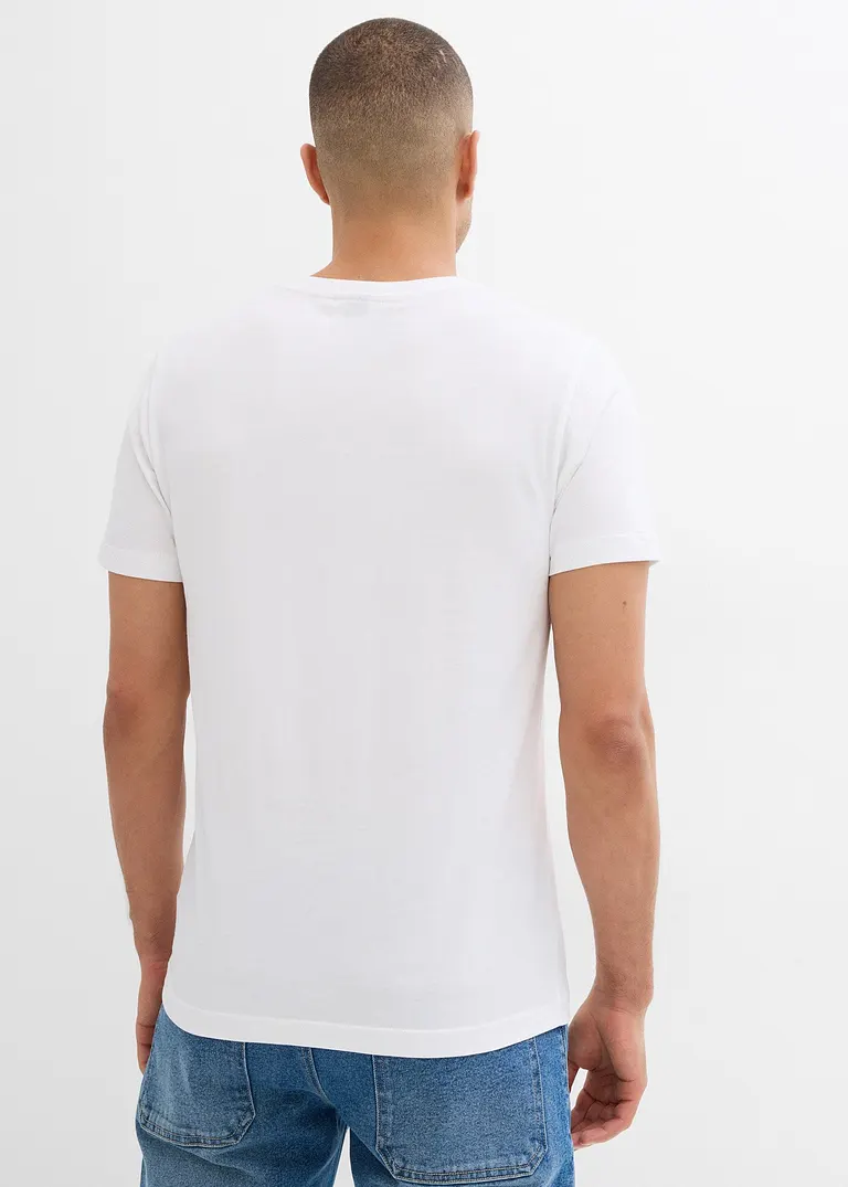 bonprix modernes T-Shirt im günstigen Doppelpack - weiß Angebote