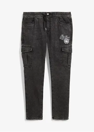 bonprix Modern geschnittene Sweat-Schlupfjeans mit Cargotaschen