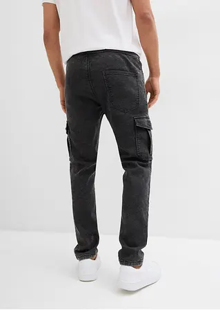 bonprix Modern geschnittene Sweat-Schlupfjeans mit Cargotaschen Fabrikverkauf