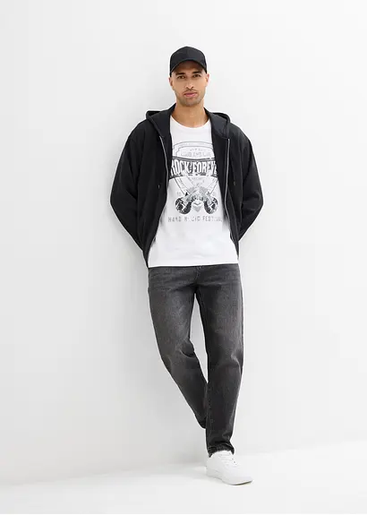 bonprix Kerniges T-Shirt aus reiner Baumwolle - weiß - Herren Großer Ausverkauf